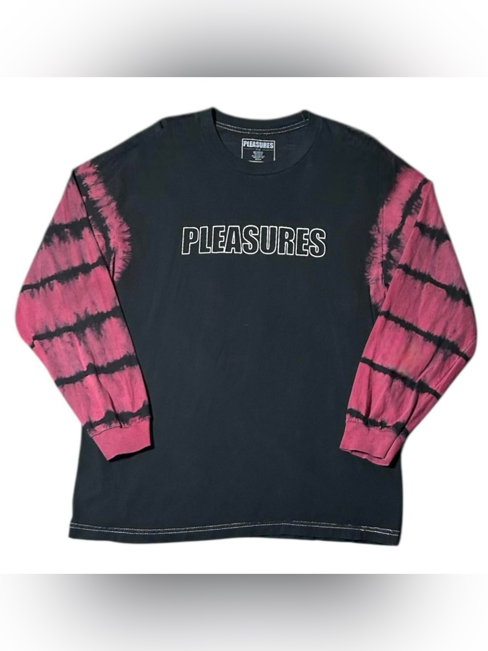 Pleasures Spellout Logo Tie Dye Sleeved Long Sleeve Shirt